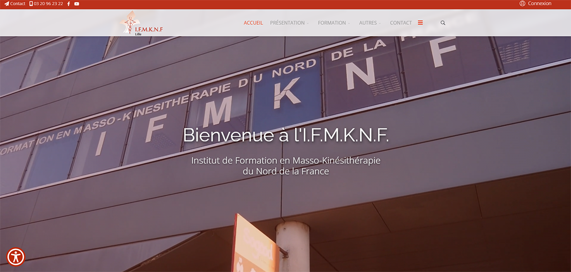 Site Institut de Masso-Kinésithérapie du Nord de la France