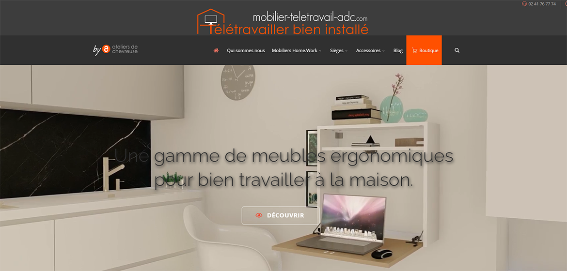 Site mobilier télétravail